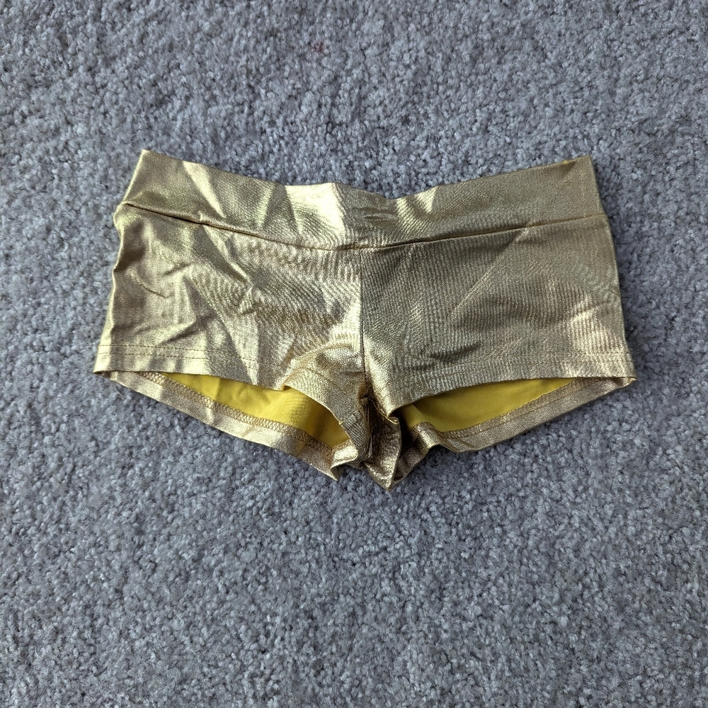 iHeartRaves Gold Shorts